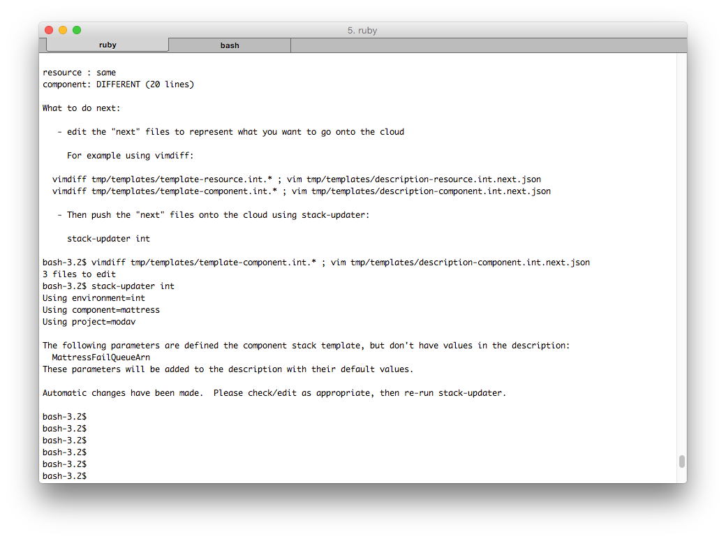 screenshot of a terminal session