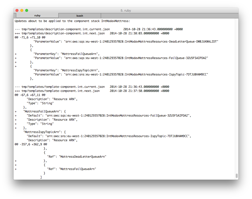 screenshot of a terminal session