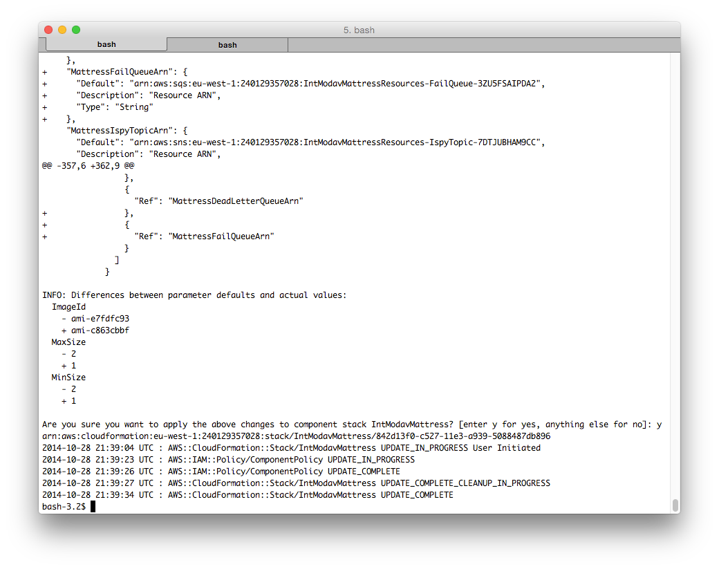 screenshot of a terminal session