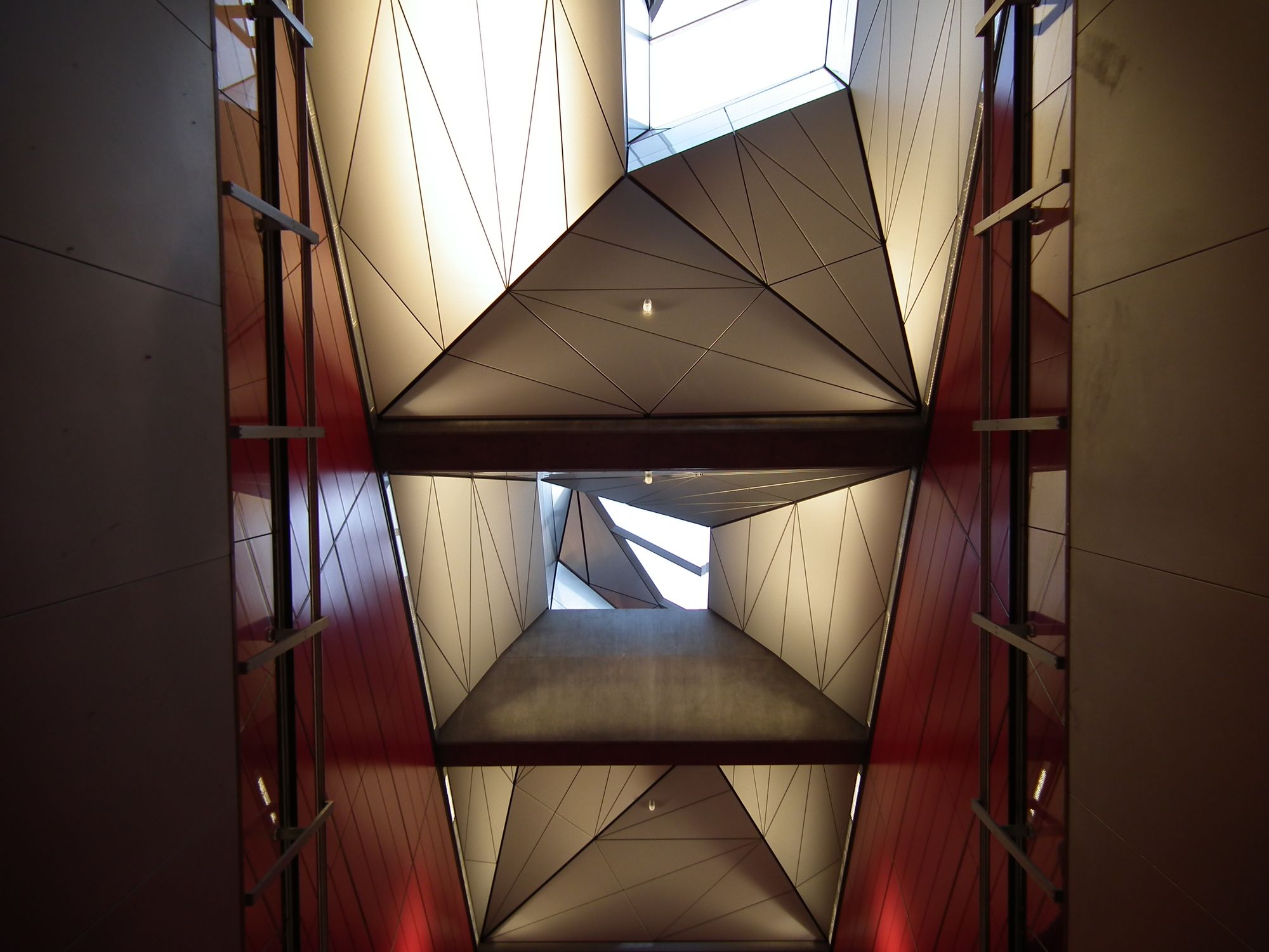 Looking almost directly up to the skylights again.